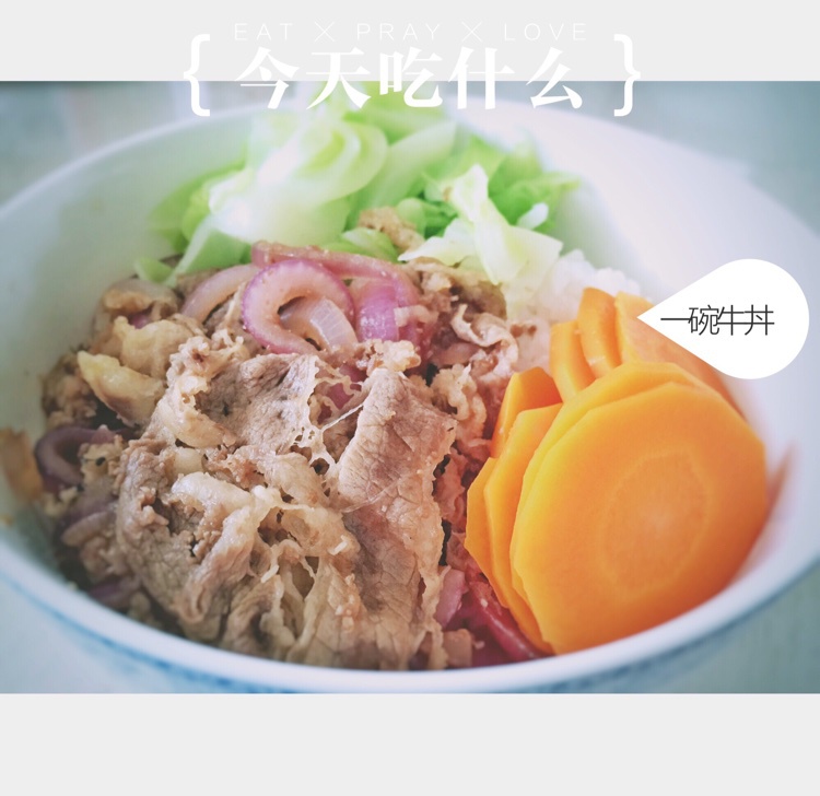 日式牛肉盖浇饭（牛丼）