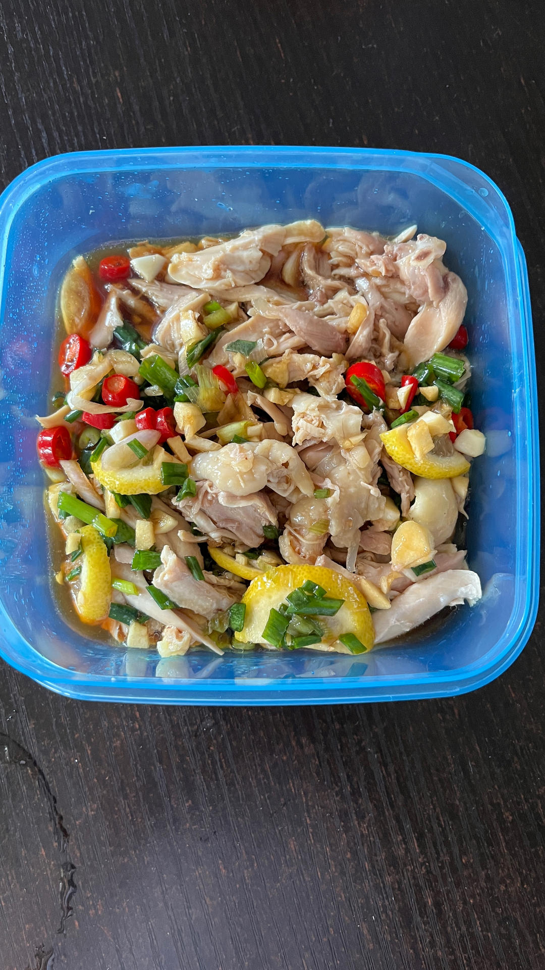 鸡翅柠檬手撕鸡