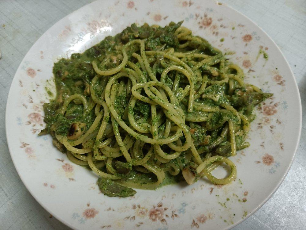 健康低卡吃意面——菠菜意大利面