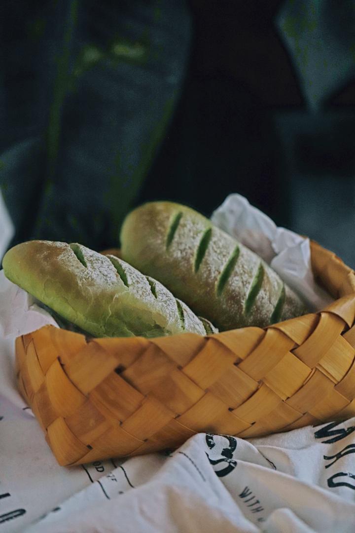 抹茶蜜豆软欧包