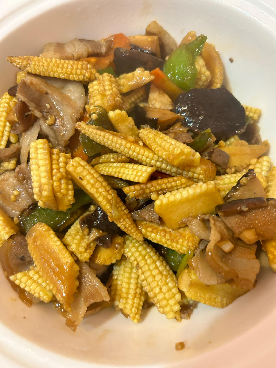 小玉米笋baby corn炒香菇