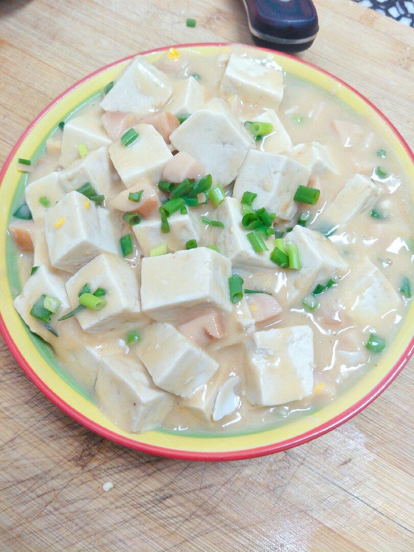 咸蛋烧豆腐～～孩子爱吃的下饭菜！