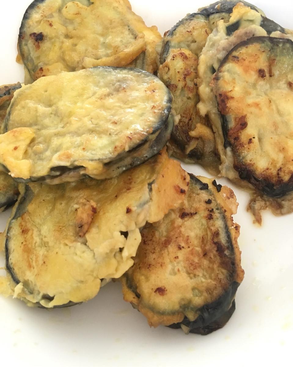 看起来很好吃啊yummy做的煎茄盒