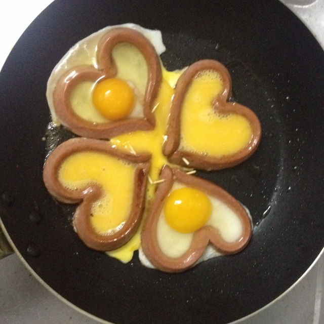 心形煎鸡蛋
