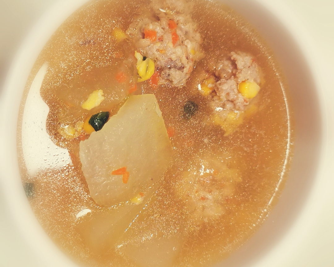 冬瓜鸡肉丸子汤的做法