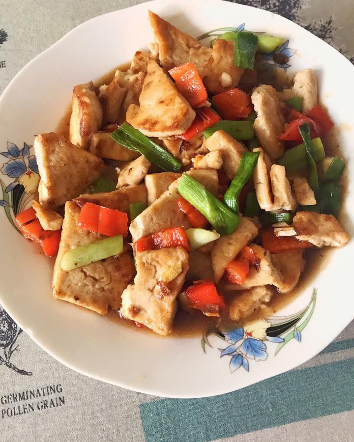 香煎豆腐--家常豆腐