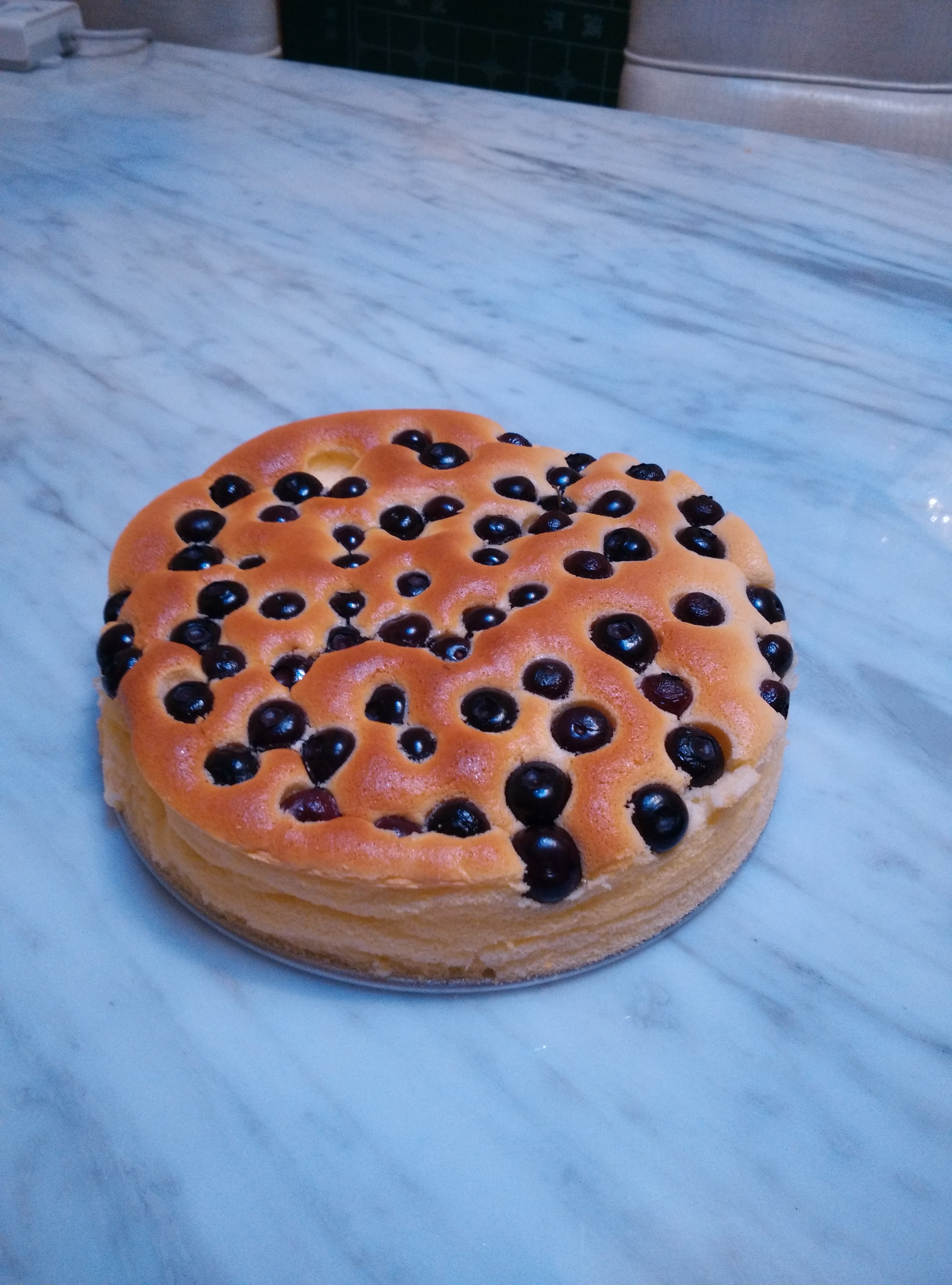 媲美轻乳酪--[酸奶蓝莓蛋糕]