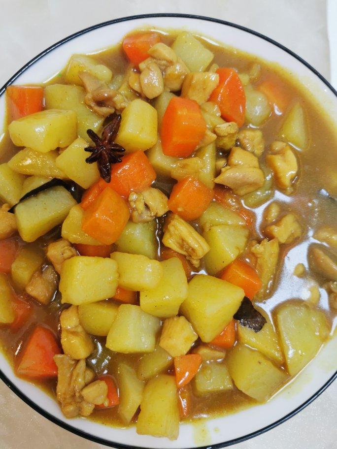 晚饭不费时☞咖喱鸡肉土豆