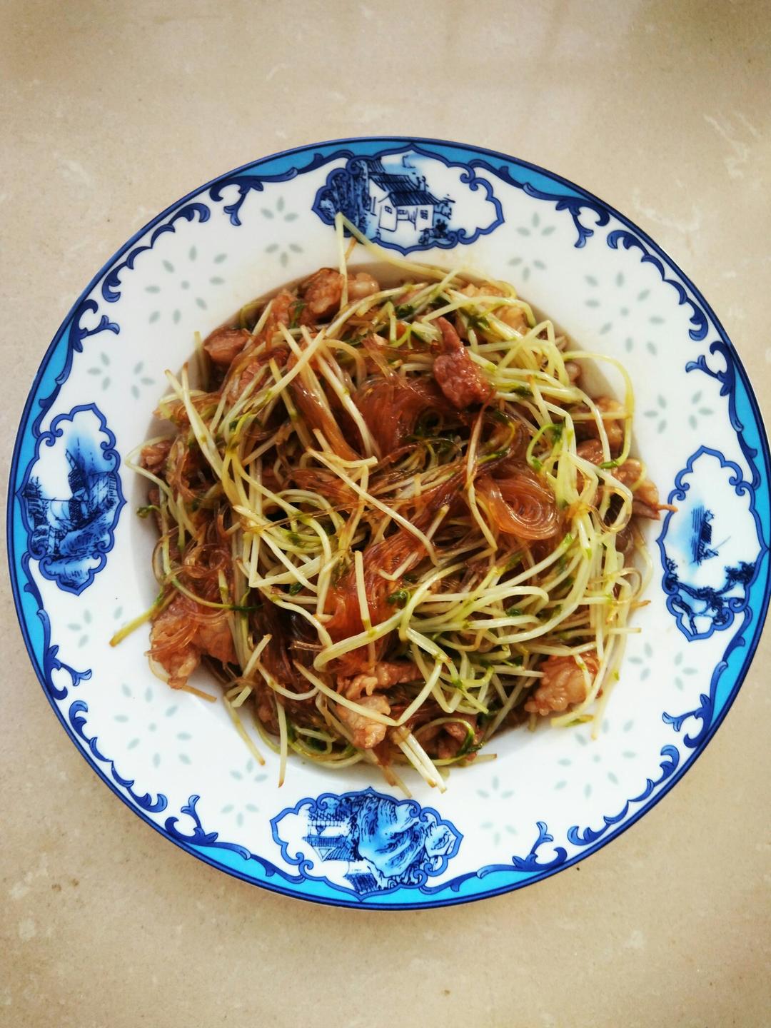 豆牙肉丝炒粉丝