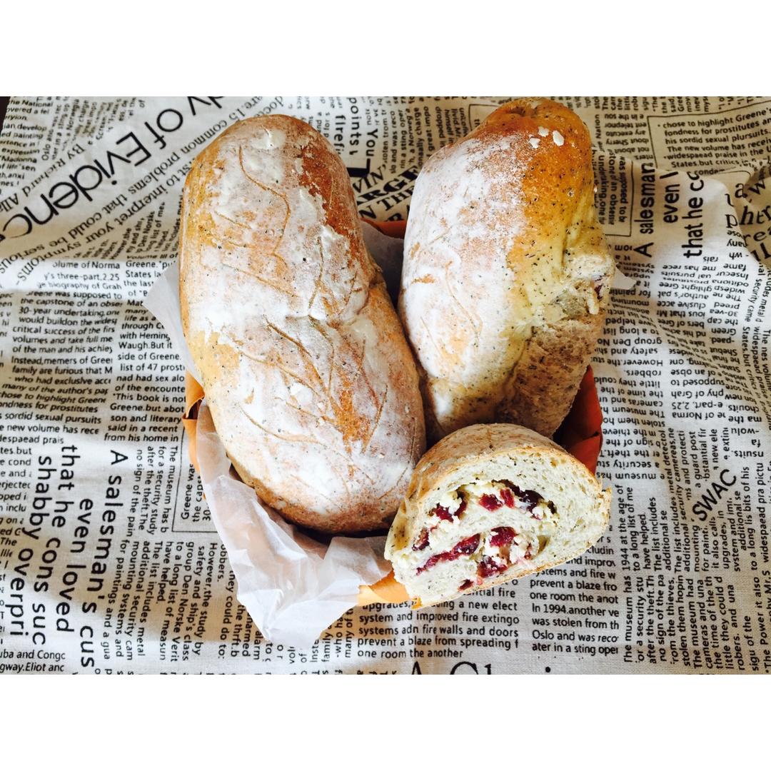 红茶蔓越莓乳酪软欧