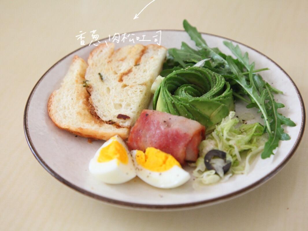 香葱肉松吐司的做法