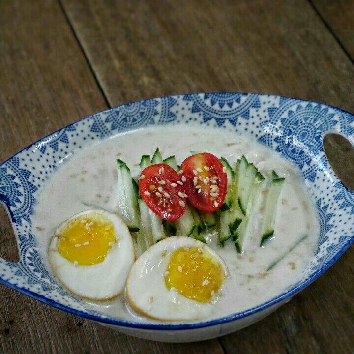 【韩食记】夏季特供健康料理--韩国豆浆冷面 콩국수