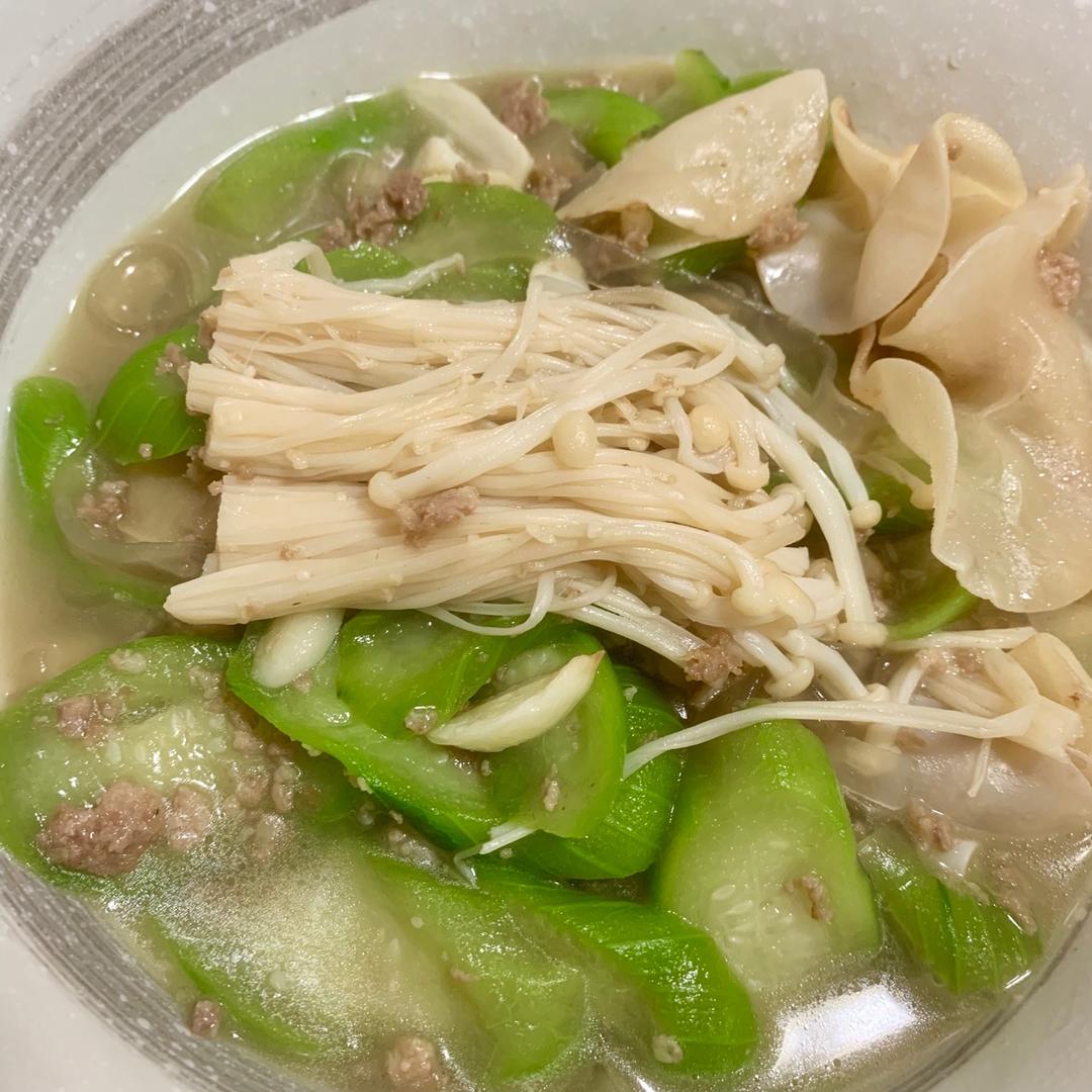 丝瓜金针菇 | 口感这么润的菜不允许你不知道❤️