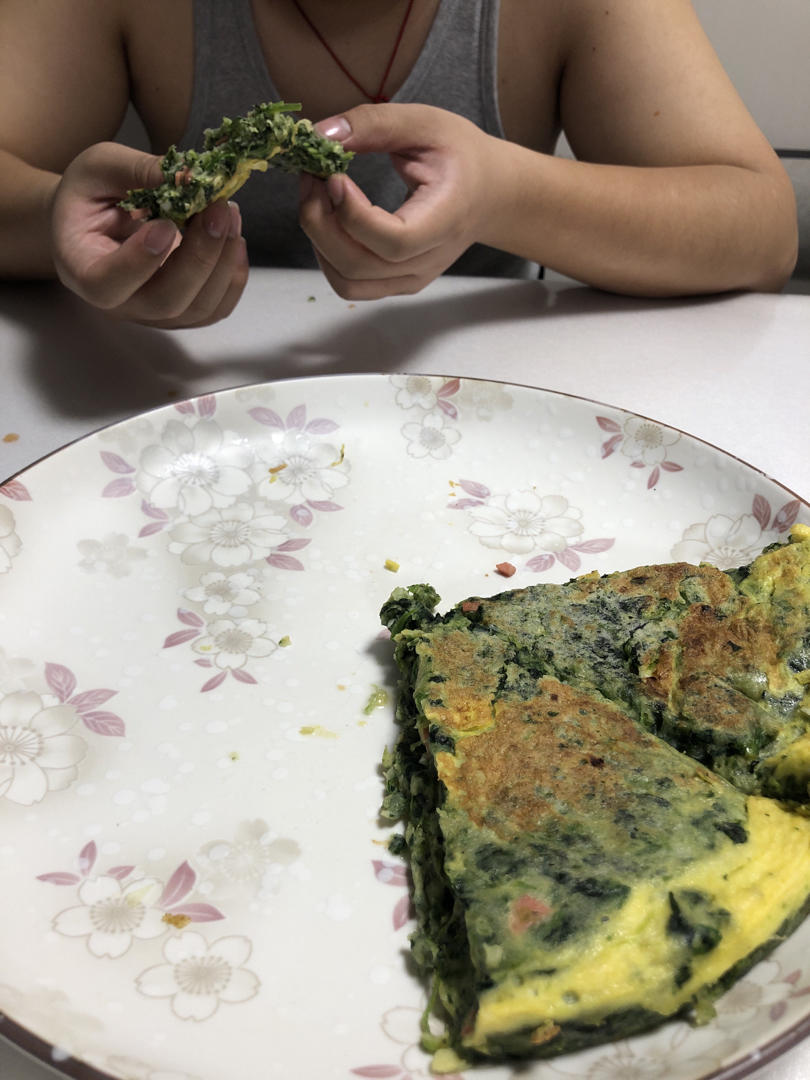 菠菜鸡蛋饼