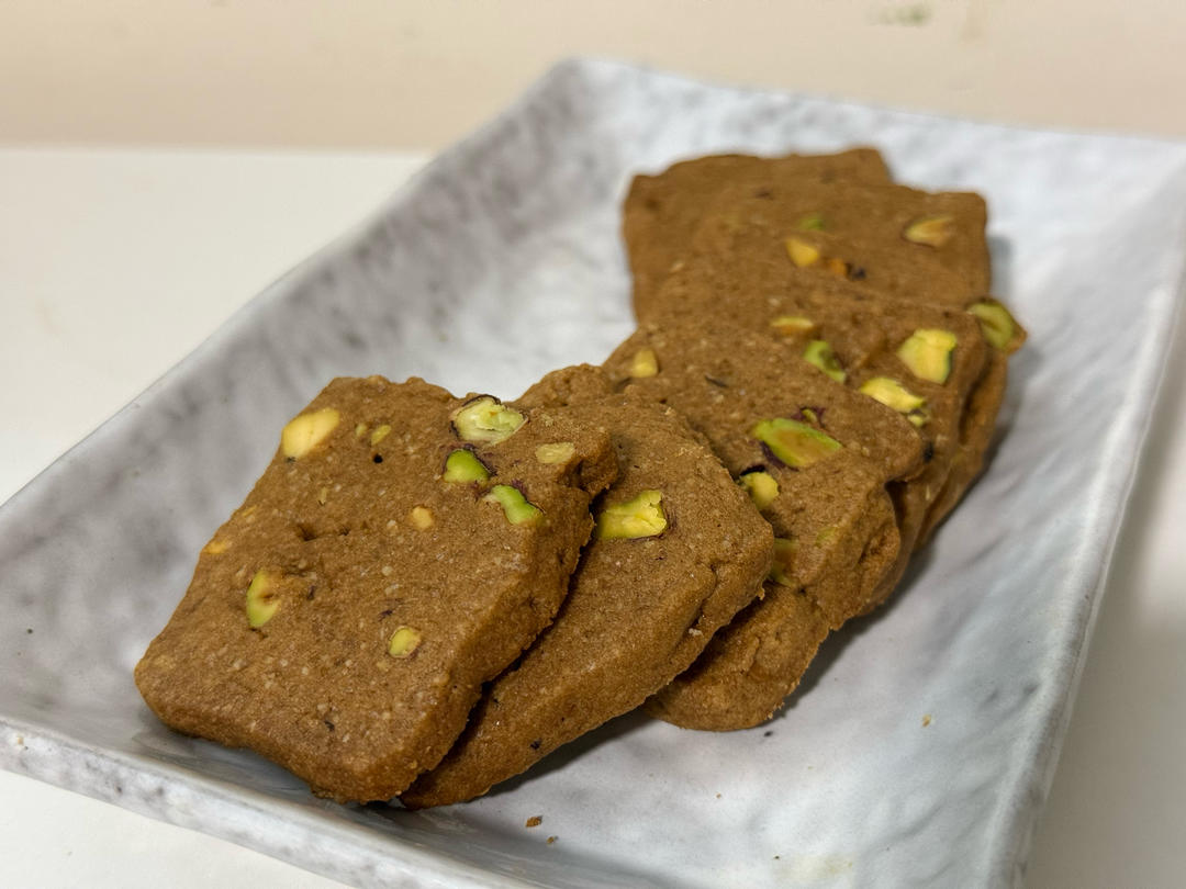 咖啡控☕️超浓郁杏仁咖啡曲奇｜搅一搅就搞定