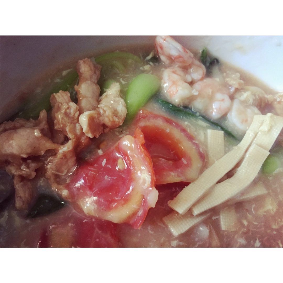 西红柿鸡蛋疙瘩汤