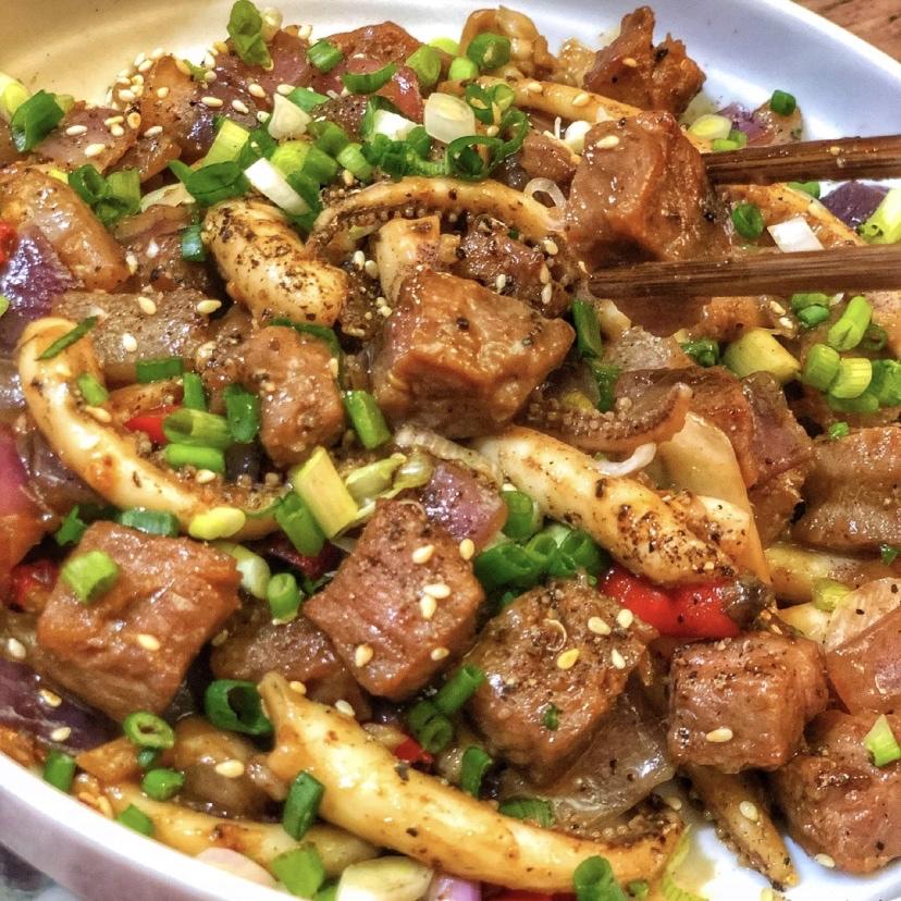 平底锅版铁板鱿鱼