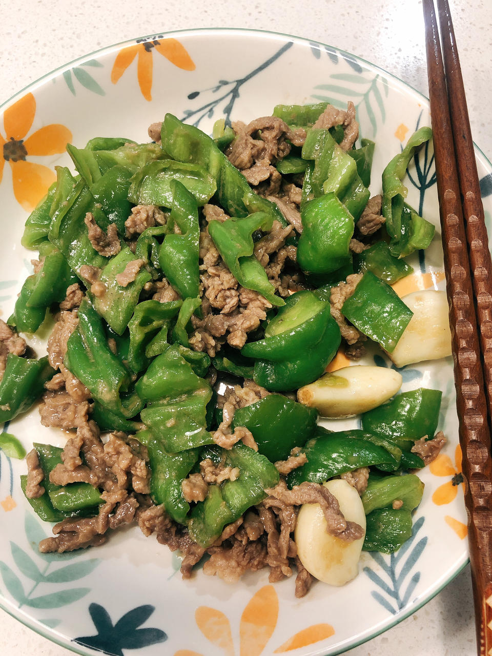 青椒炒牛肉丝