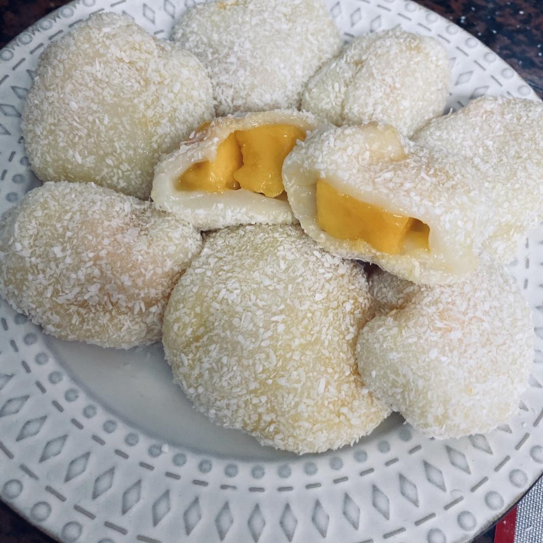 免烤箱❗️香甜软糯的芒果糯米糍，一次成功超好吃
