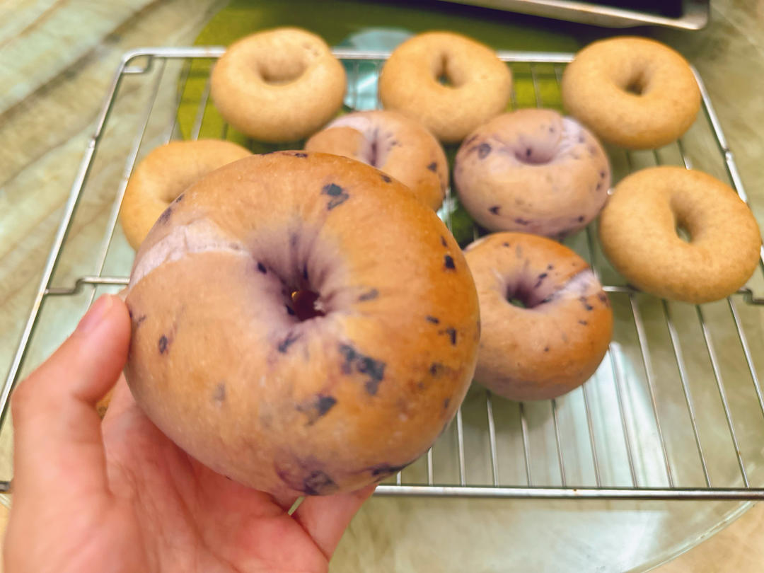 蓝莓🫐乳酪贝果🥯/步骤详细/简单好做