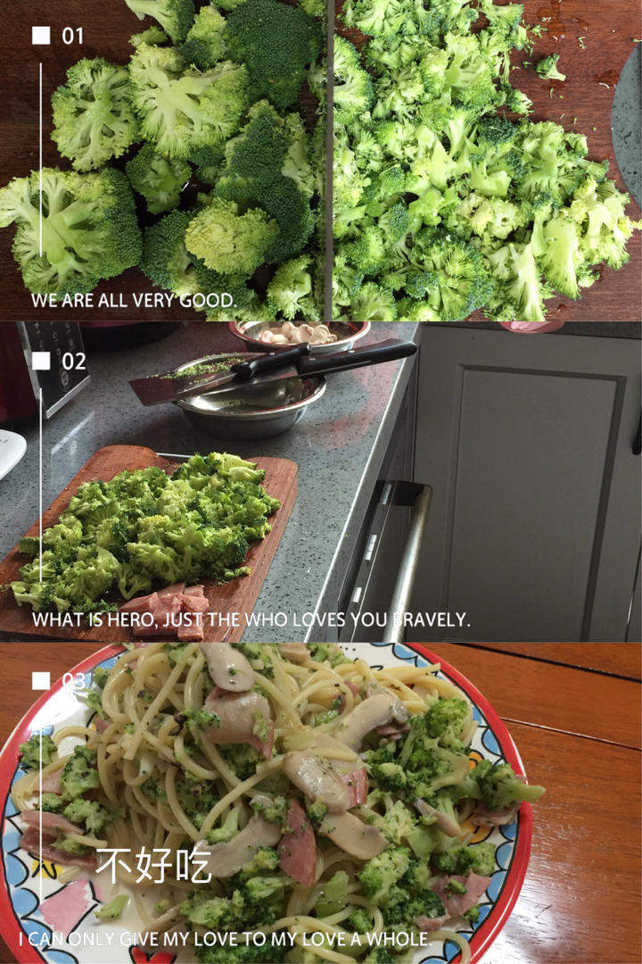 青酱意面：菠菜虾仁意面&西兰花意面&牛油果意面