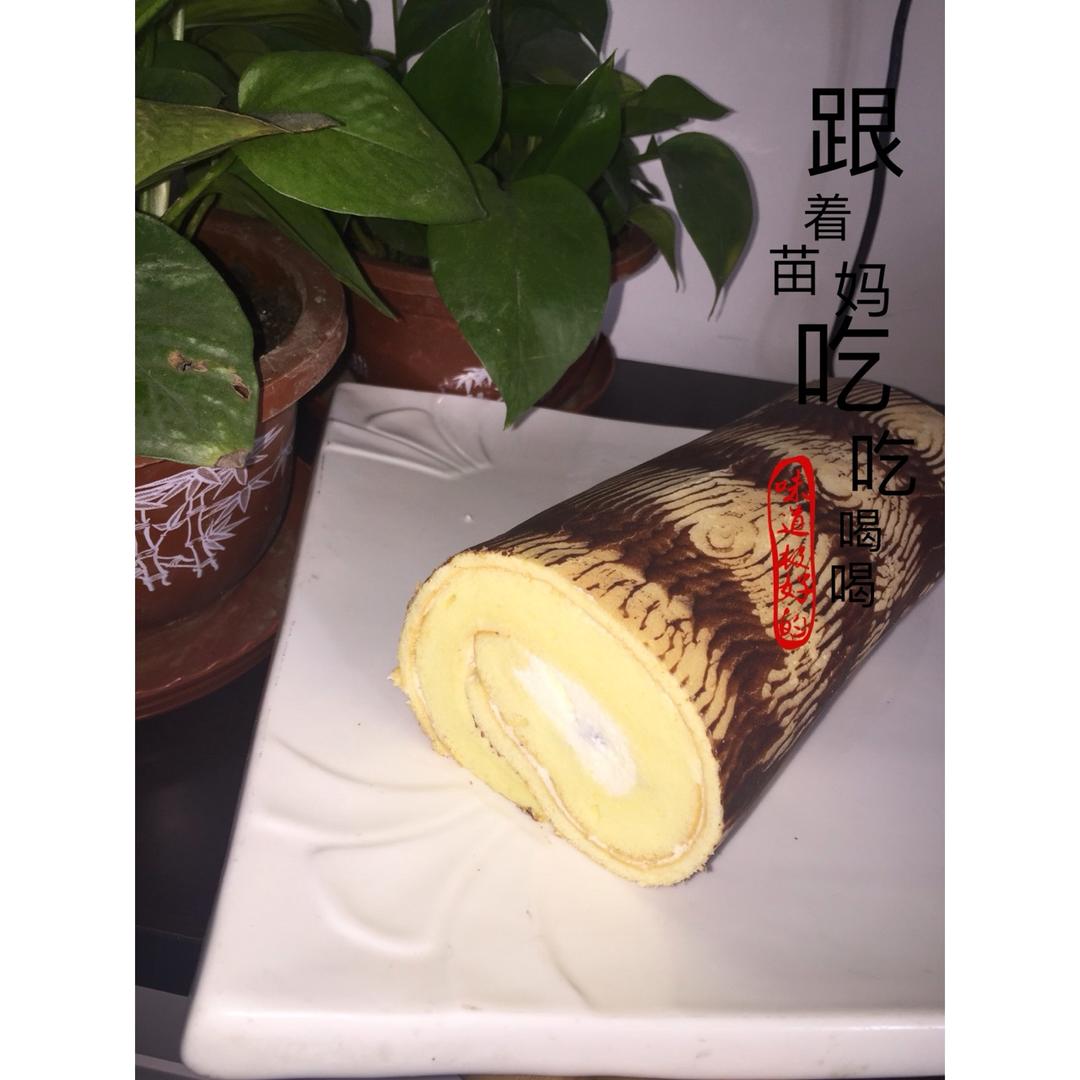 木纹戚风蛋卷