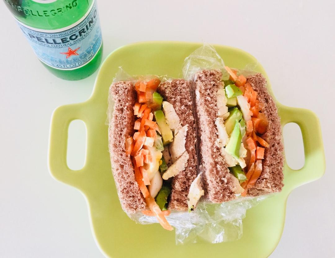 如何做超厚的沼三明治~详细tip！牛油果鸡蛋午餐肉三明治~