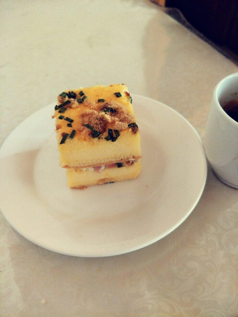 芝麻香葱肉松蛋糕（咸味）