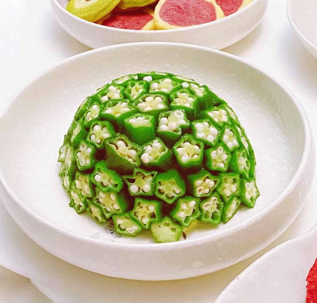 高颜值秋葵 ｜红薯泥版