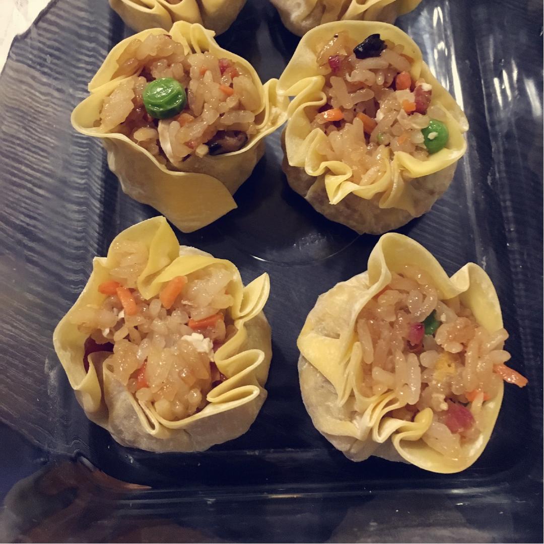 饺子皮咸蛋黄烧麦