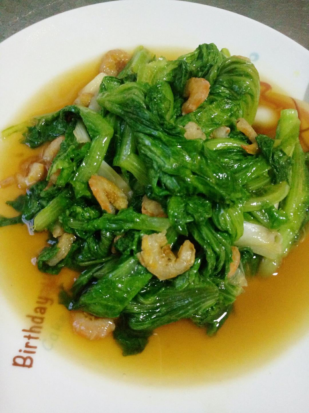 大头哥的海米炒生菜