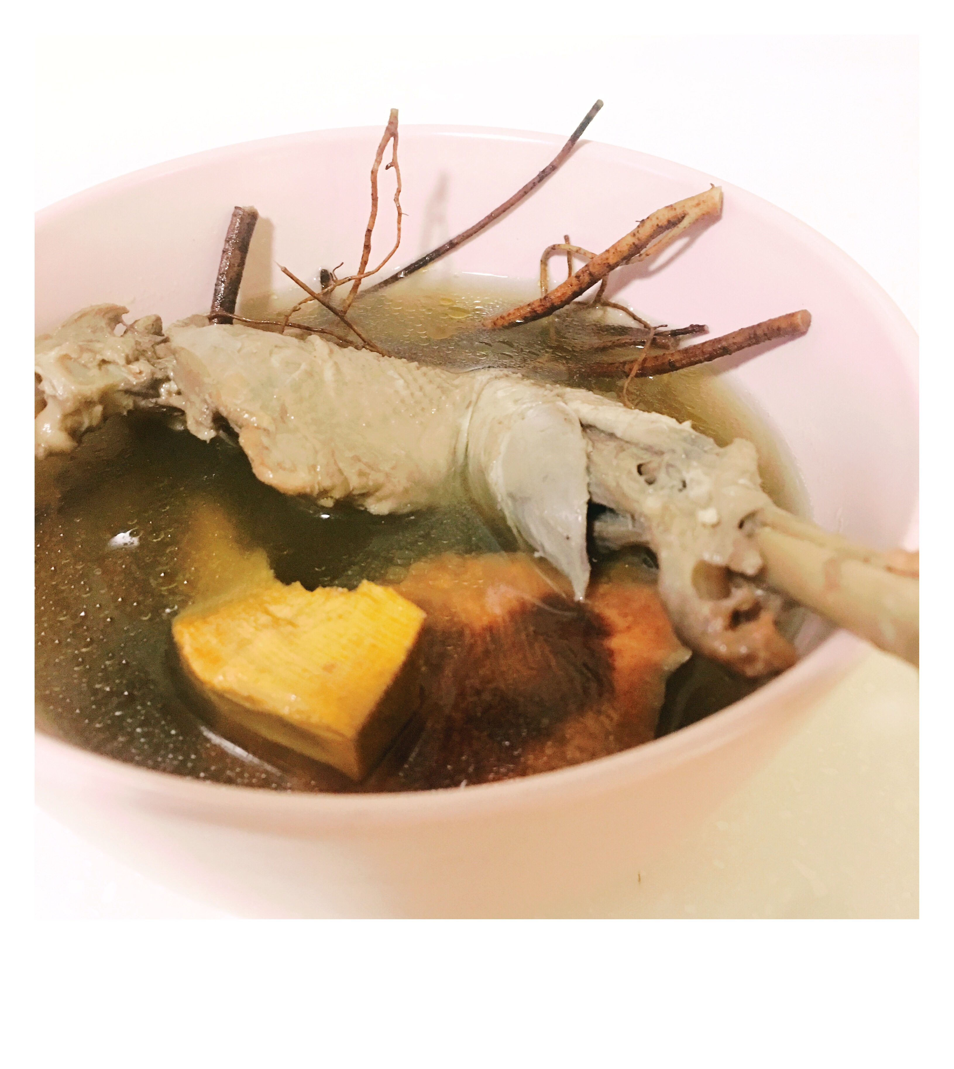 广东汤水之二                           清热袪湿五指毛桃土茯苓鸡汤的做法