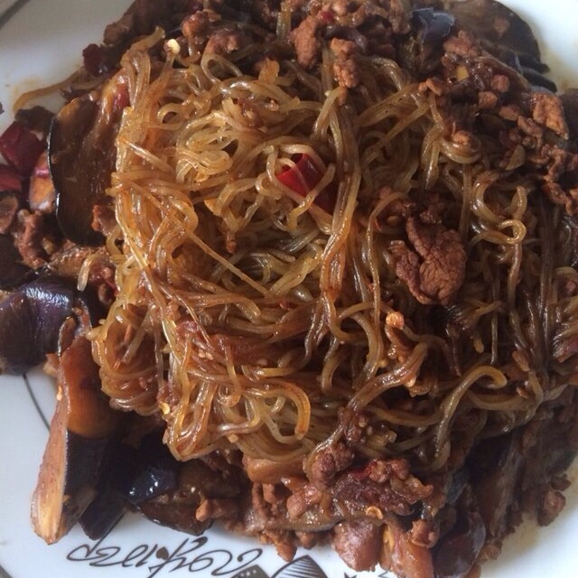 肉末茄子粉丝煲