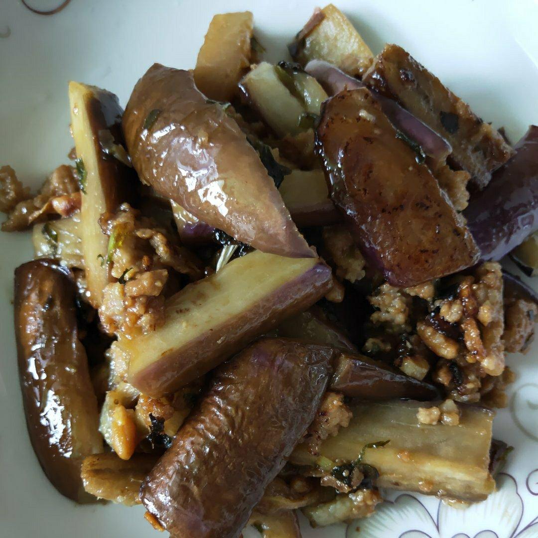 红烧肉沫茄子