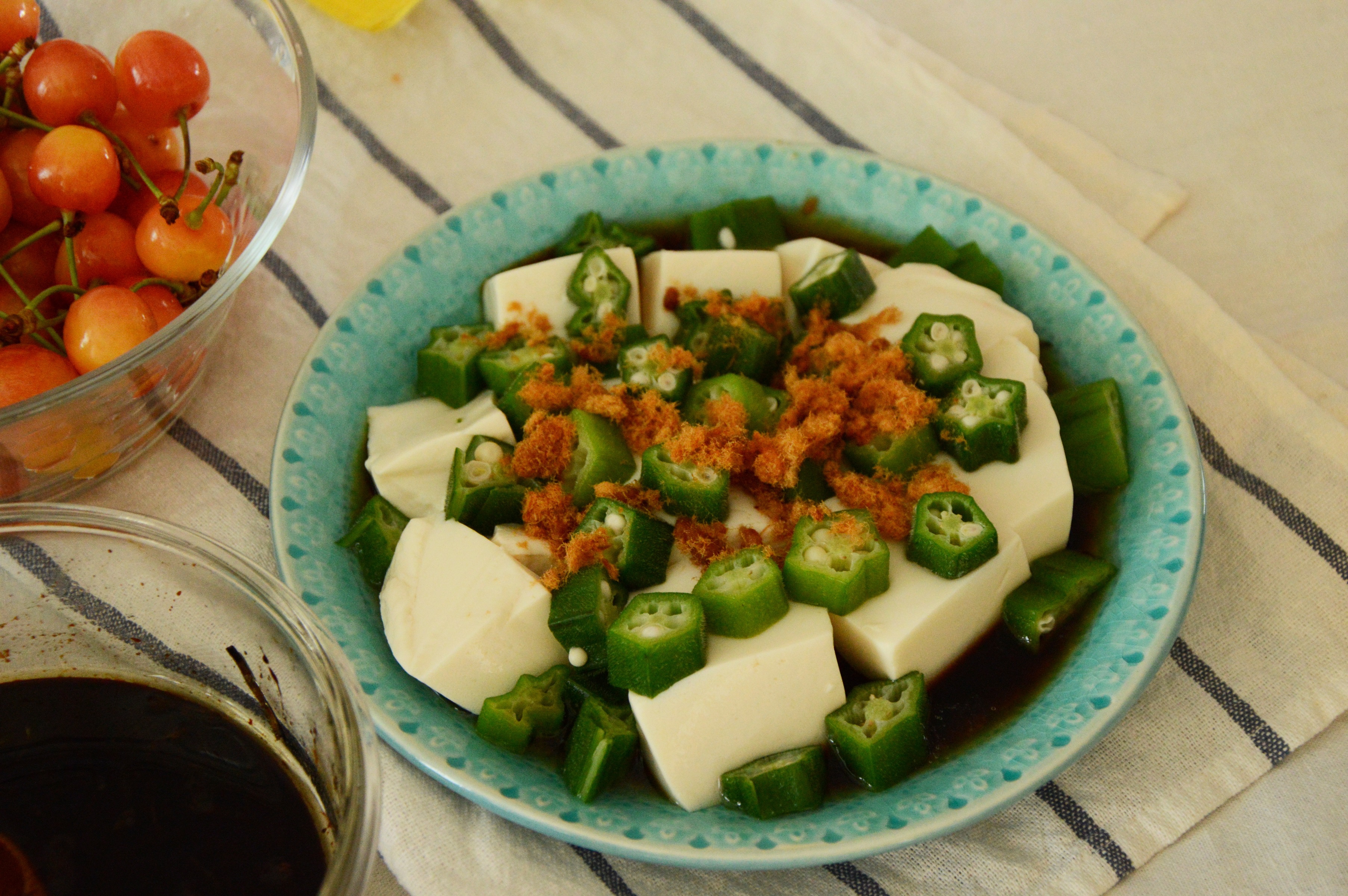 秋葵嫩豆腐&秋葵存储小方法