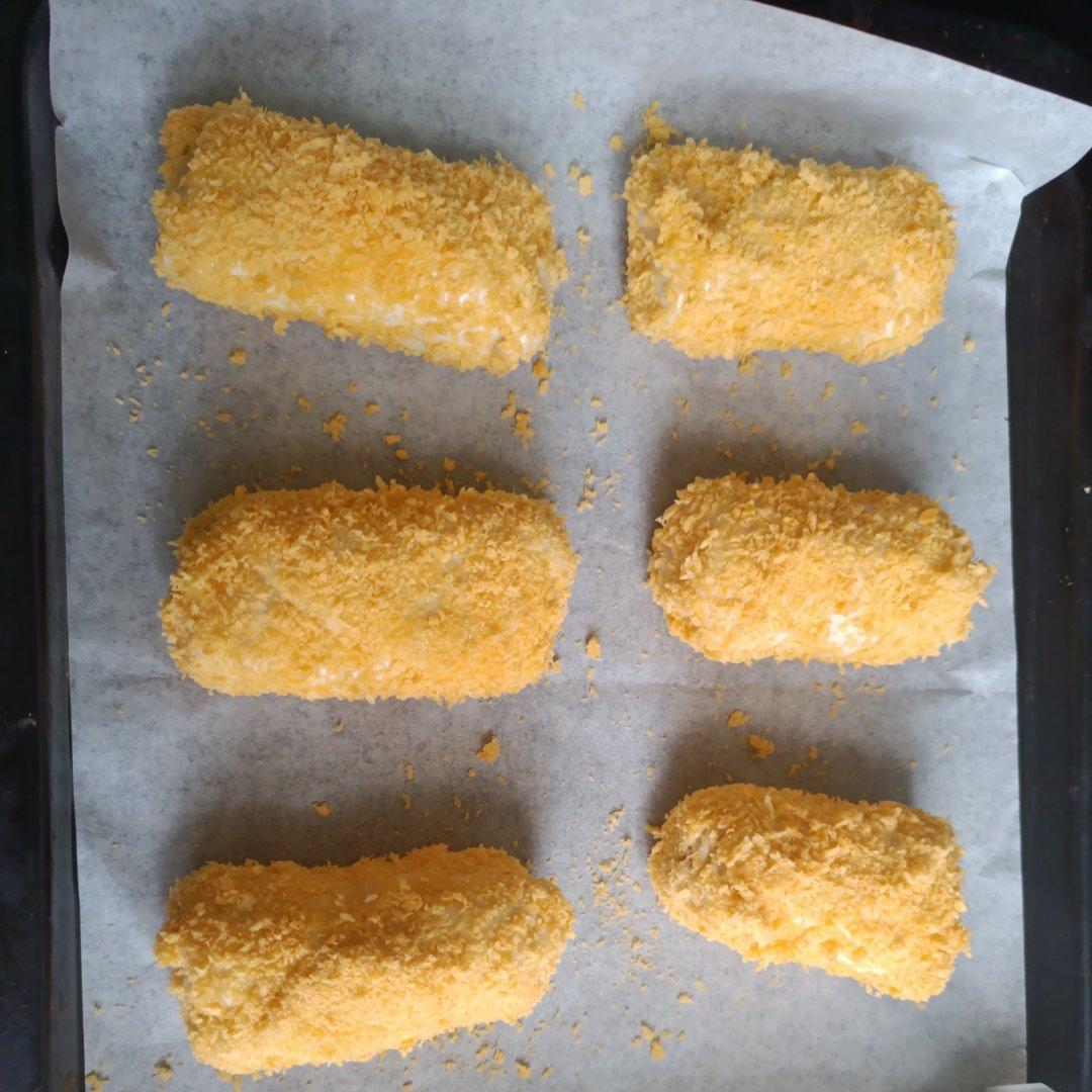 手抓饼版芝士拉丝热狗棒