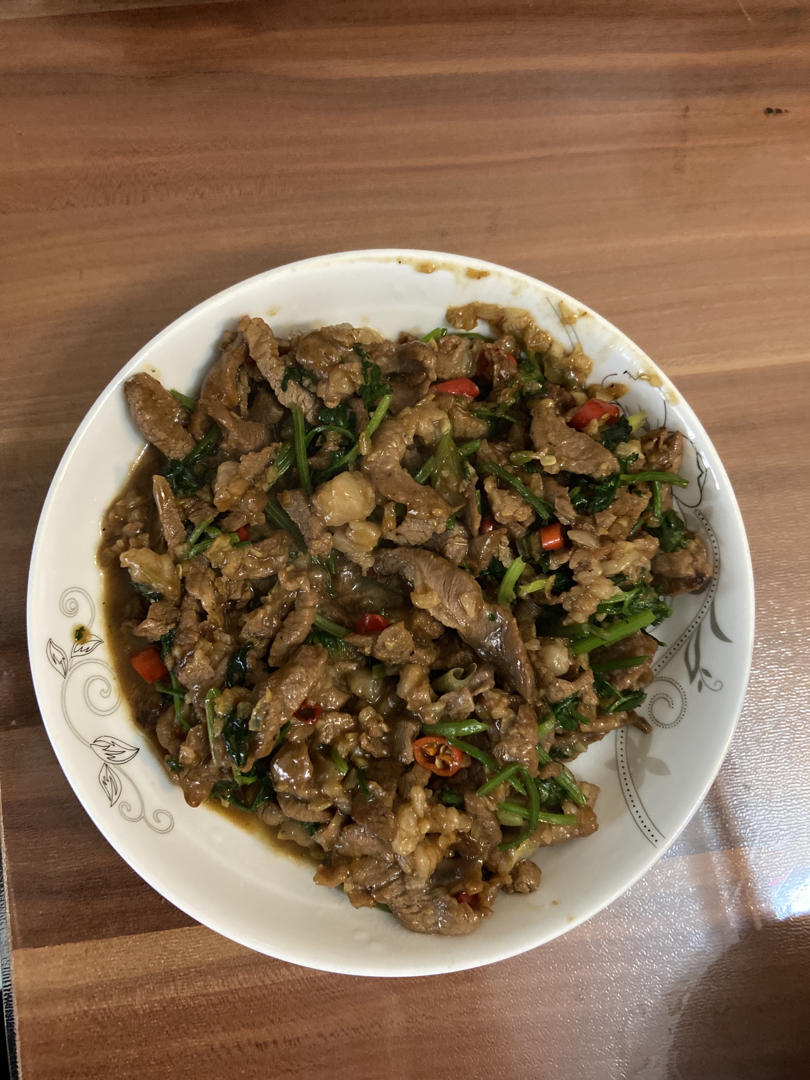 🔥嫩滑爽口的香菜炒牛肉🐂