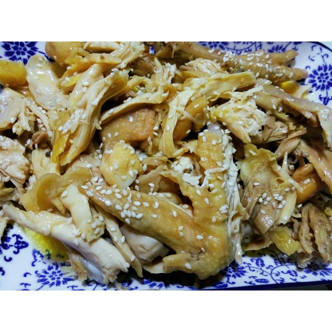 电饭锅简易版：盐焗手撕鸡