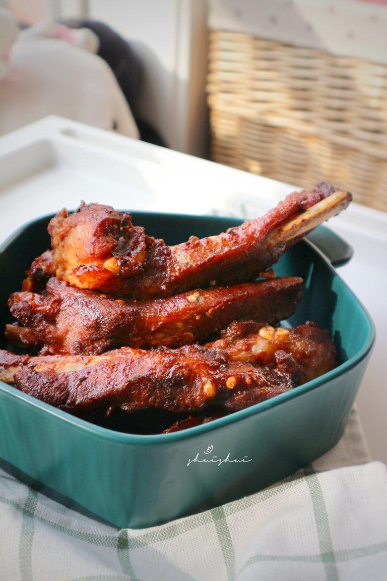 韩式辣酱蒜香烤排骨(肉）