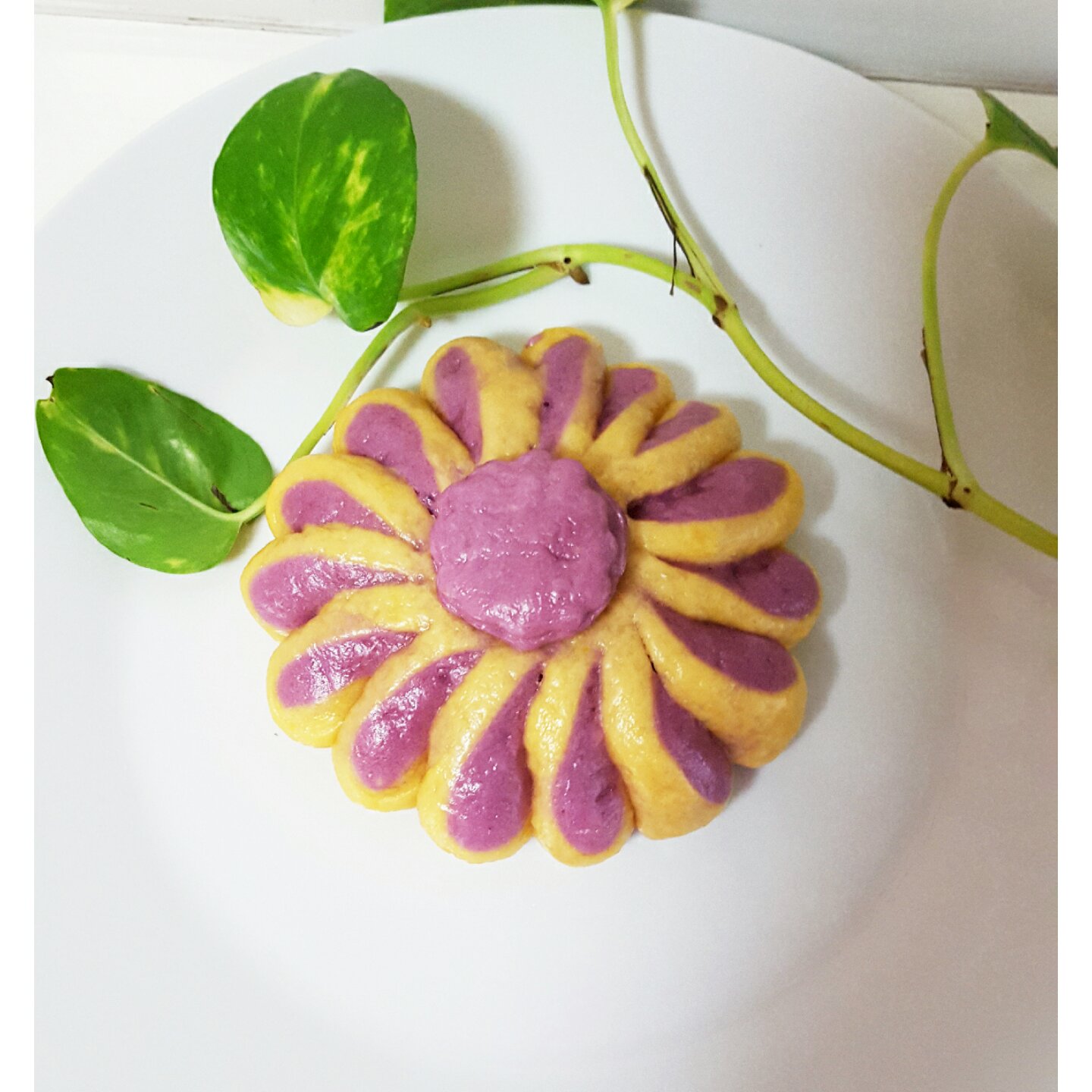 南瓜紫薯花样馒头