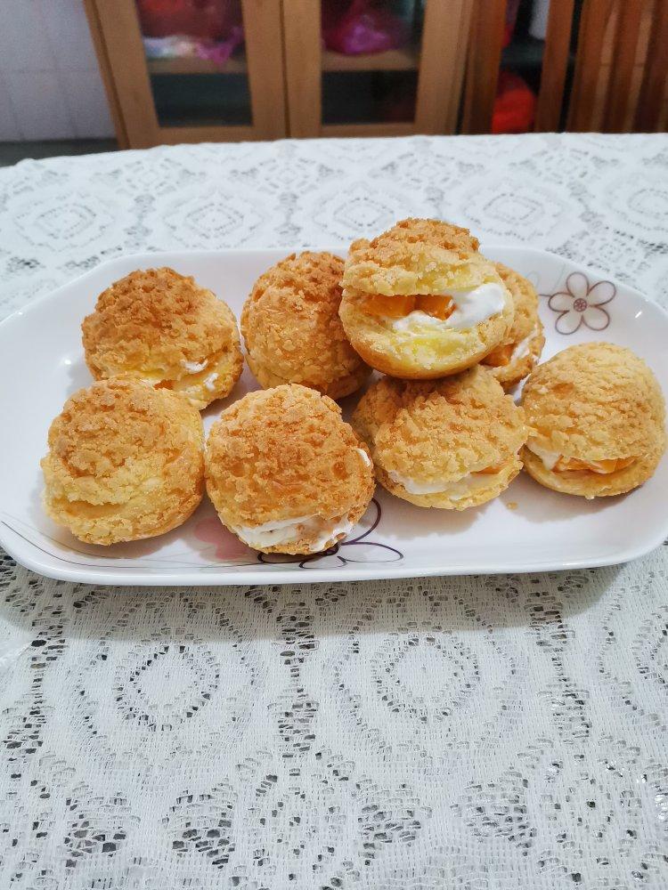 酥皮奶油泡芙--#皮黑森林#