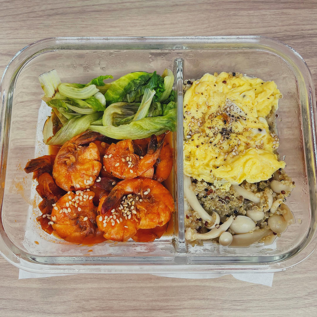 芝香滑蛋盖双菇藜麦饭【健康一锅端】