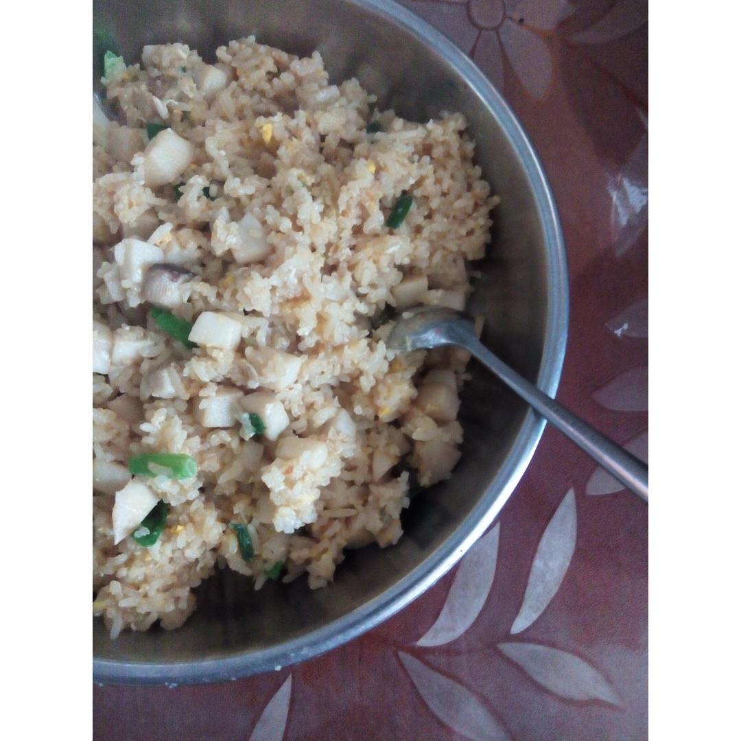 杏鲍菇酱油炒饭