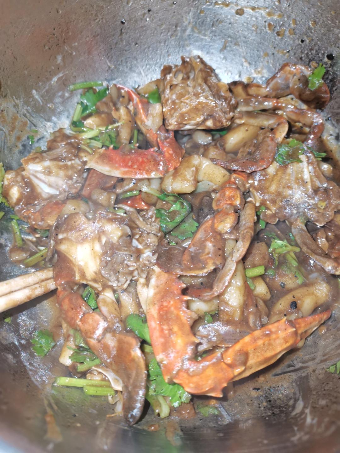 年糕比螃蟹好吃的毛蟹炒年糕