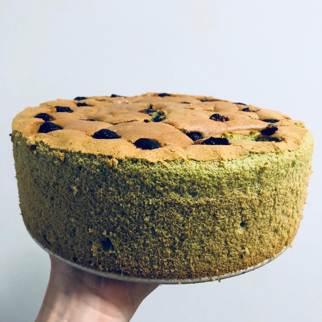 8寸抹茶戚风蛋糕