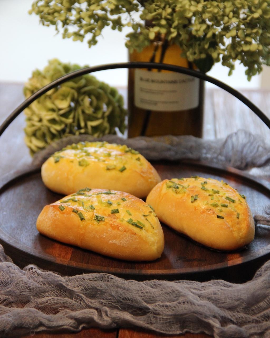 青雨8做的经典台式面包香葱面包