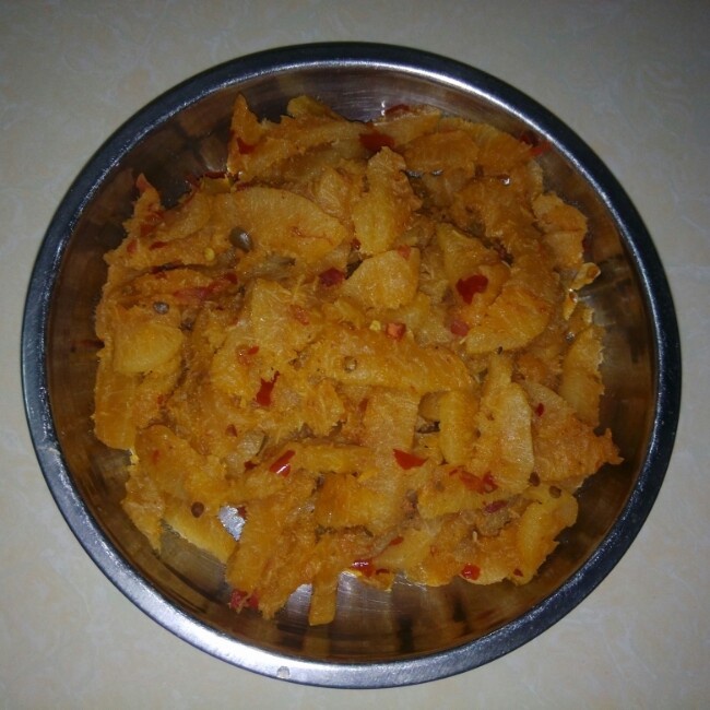 清淡如它-清炒柚子皮