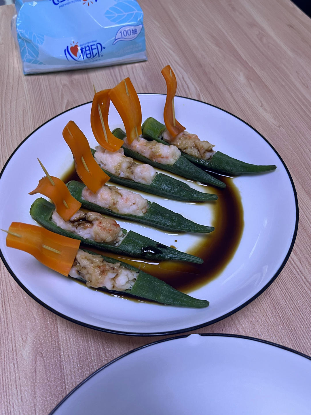 王凯生日菜一帆风顺秋葵酿虾