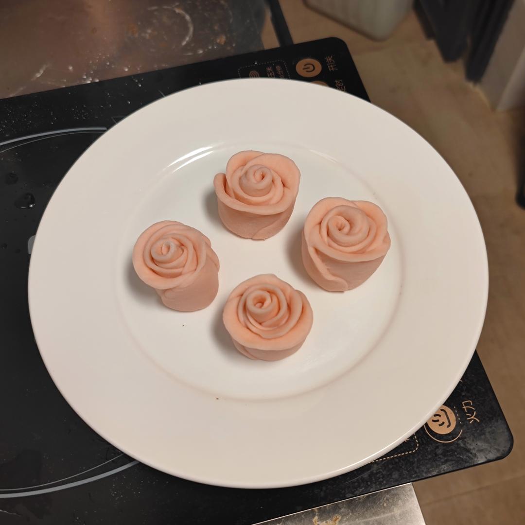 一帘幽梦：蝶豆花蓝色妖姬玫瑰馒头