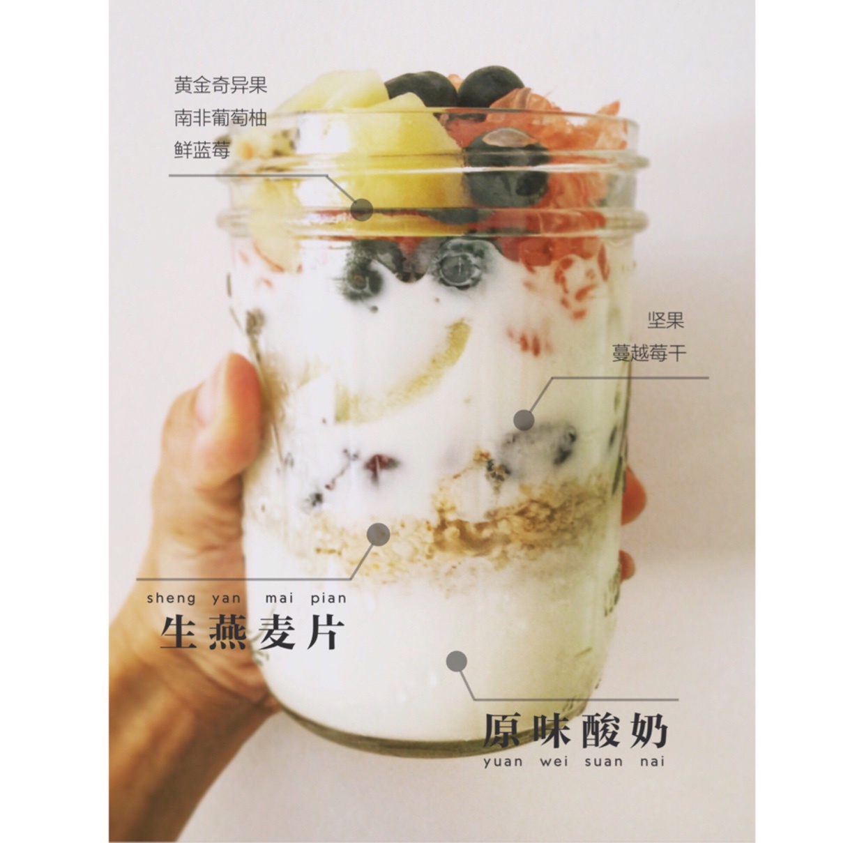 『overnight oatmeal隔夜燕麦』里海酸奶版